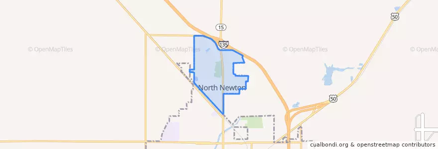 Mapa de ubicacion de North Newton.