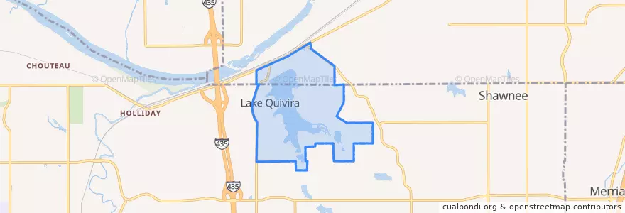Mapa de ubicacion de Lake Quivira.