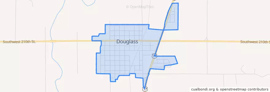 Mapa de ubicacion de Douglass.