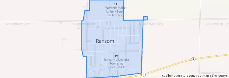 Mapa de ubicacion de Ransom.
