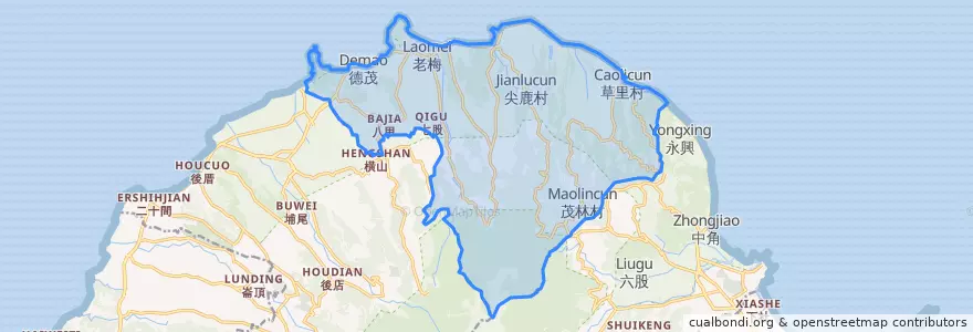 Mapa de ubicacion de Shimen.
