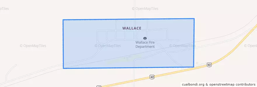 Mapa de ubicacion de Wallace.