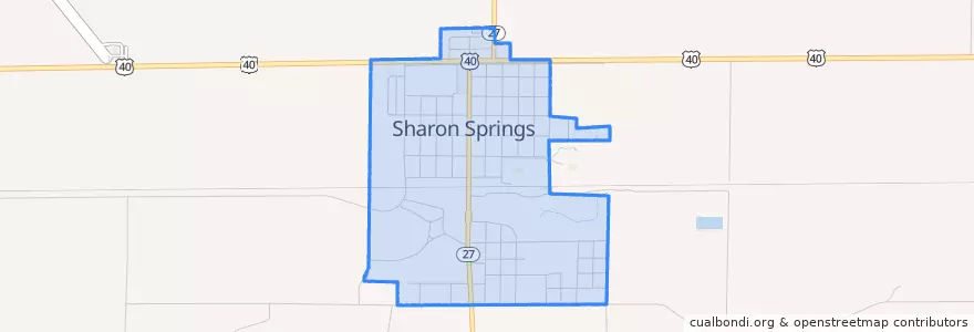 Mapa de ubicacion de Sharon Springs.