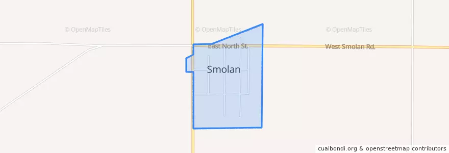 Mapa de ubicacion de Smolan.