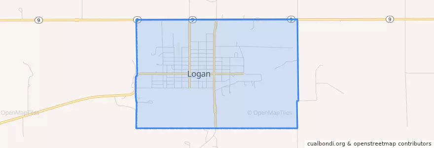 Mapa de ubicacion de Logan.