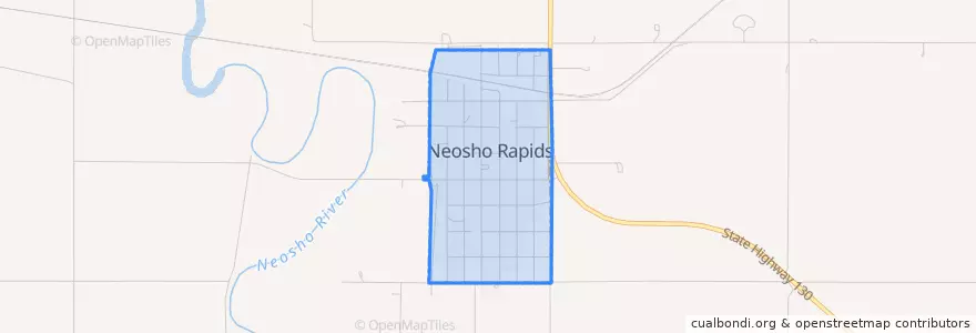 Mapa de ubicacion de Neosho Rapids.