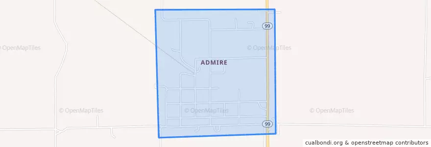 Mapa de ubicacion de Admire.