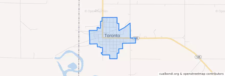 Mapa de ubicacion de Toronto.