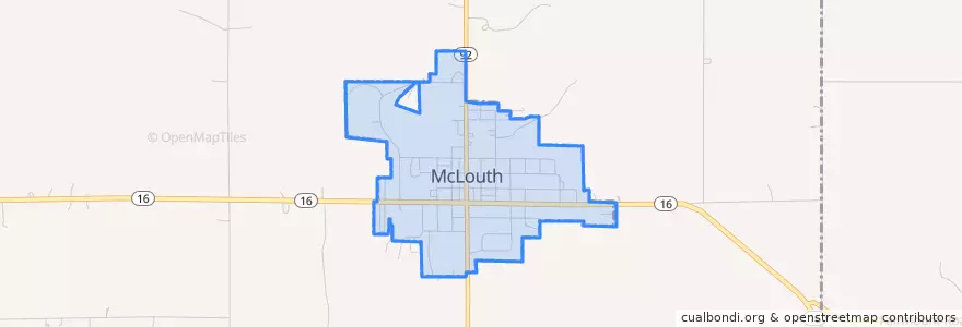 Mapa de ubicacion de McLouth.