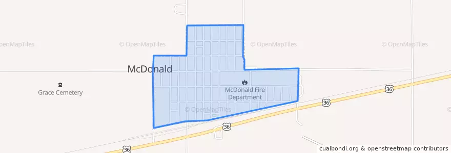 Mapa de ubicacion de McDonald.