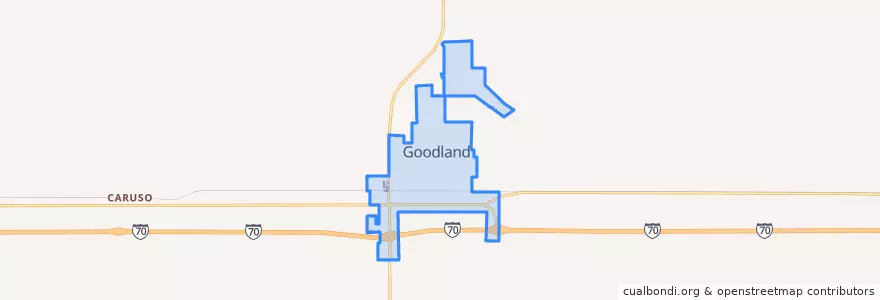 Mapa de ubicacion de Goodland.