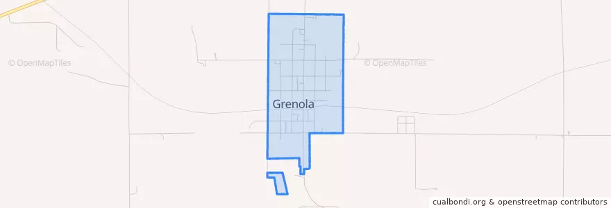 Mapa de ubicacion de Grenola.