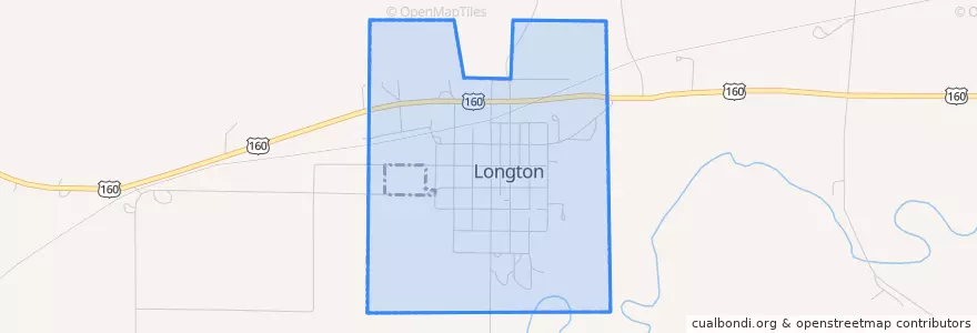 Mapa de ubicacion de Longton.