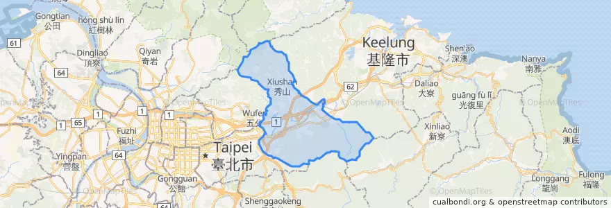 Mapa de ubicacion de Xizhi.
