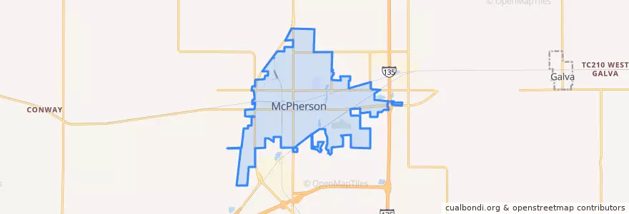 Mapa de ubicacion de McPherson.