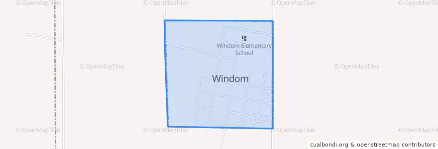 Mapa de ubicacion de Windom.