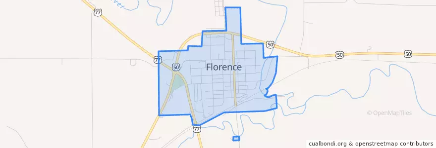 Mapa de ubicacion de Florence.