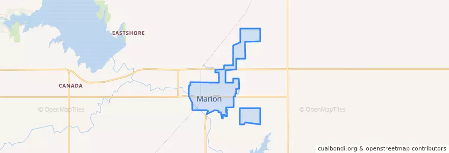 Mapa de ubicacion de Marion.