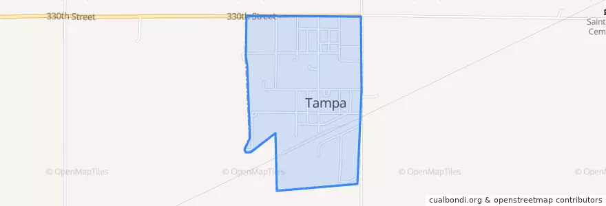 Mapa de ubicacion de Tampa.