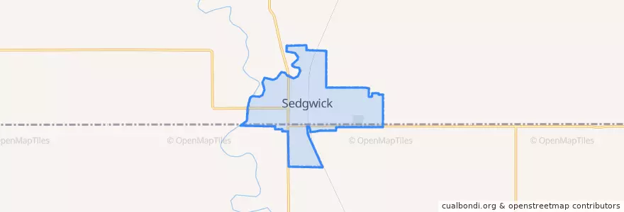 Mapa de ubicacion de Sedgwick.