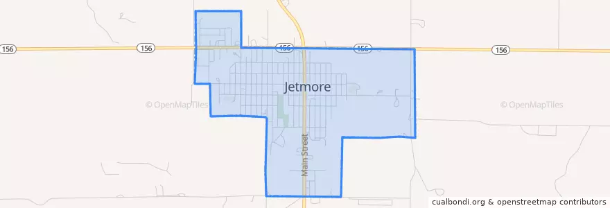 Mapa de ubicacion de Jetmore.