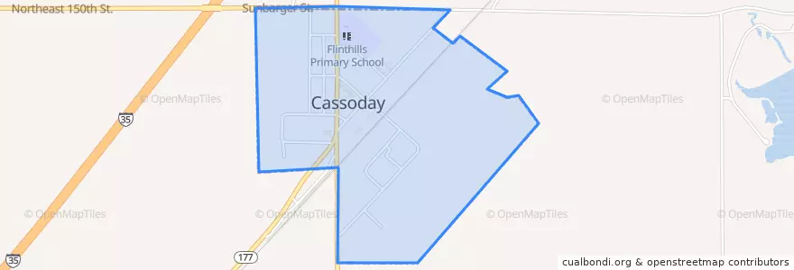 Mapa de ubicacion de Cassoday.