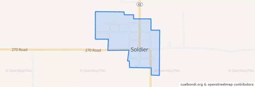 Mapa de ubicacion de Soldier.