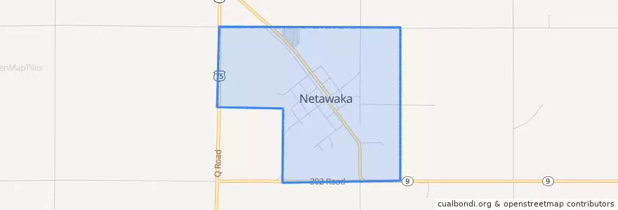 Mapa de ubicacion de Netawaka.