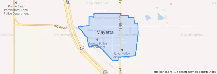 Mapa de ubicacion de Mayetta.