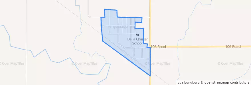 Mapa de ubicacion de Delia.
