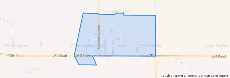 Mapa de ubicacion de Circleville.
