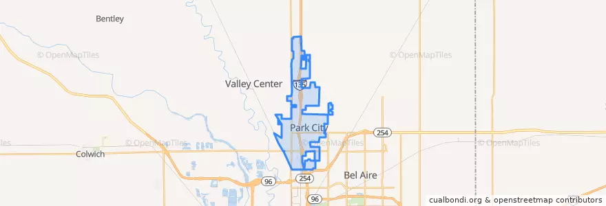 Mapa de ubicacion de Park City.