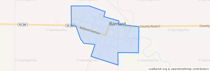 Mapa de ubicacion de Barnard.