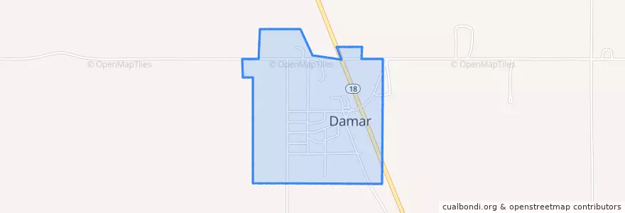 Mapa de ubicacion de Damar.