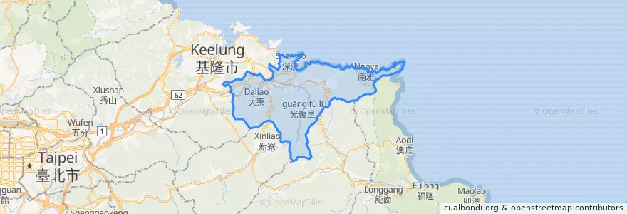 Mapa de ubicacion de 瑞芳區.