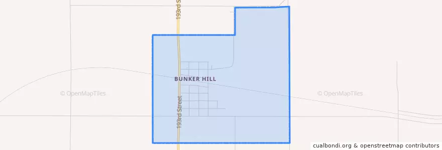 Mapa de ubicacion de Bunker Hill.