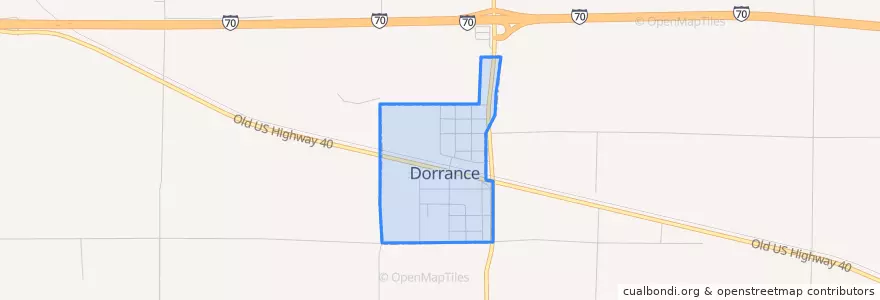 Mapa de ubicacion de Dorrance.