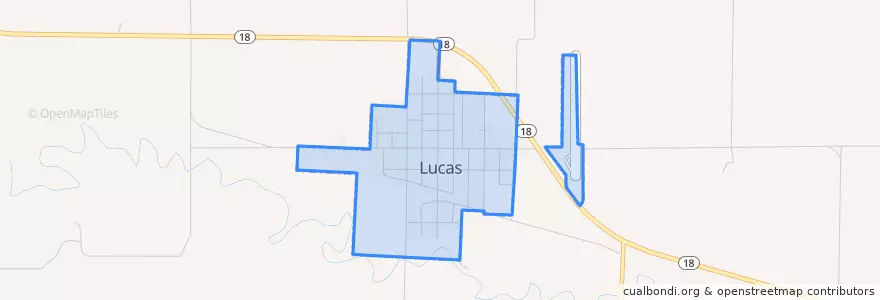Mapa de ubicacion de Lucas.