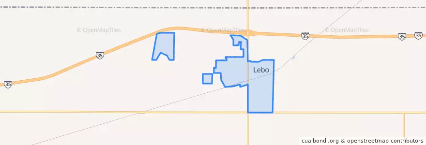 Mapa de ubicacion de Lebo.