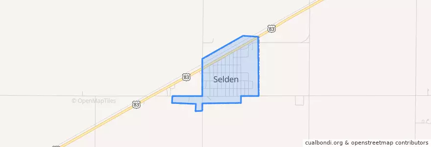 Mapa de ubicacion de Selden.