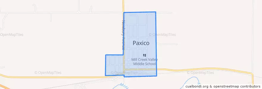 Mapa de ubicacion de Paxico.