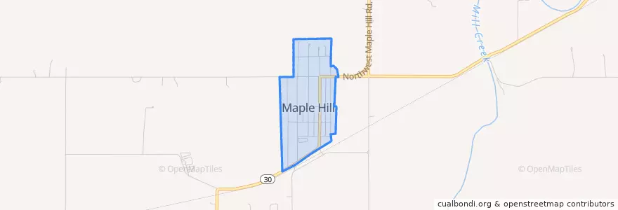 Mapa de ubicacion de Maple Hill.