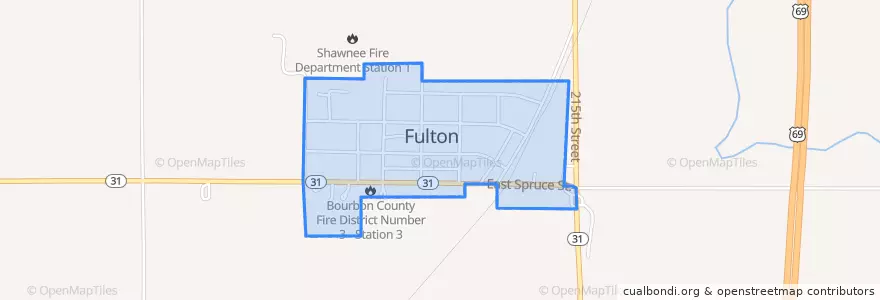 Mapa de ubicacion de Fulton.