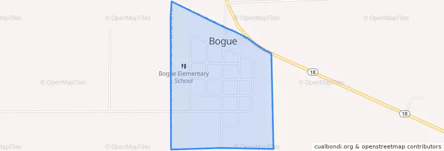 Mapa de ubicacion de Bogue.