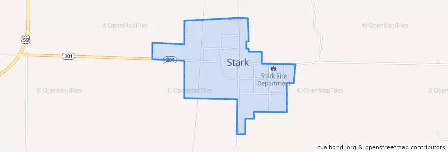 Mapa de ubicacion de Stark.