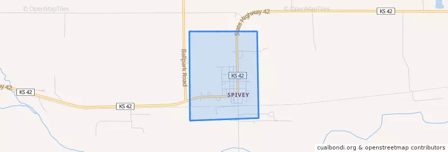 Mapa de ubicacion de Spivey.