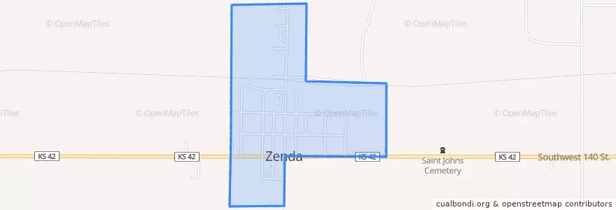 Mapa de ubicacion de Zenda.