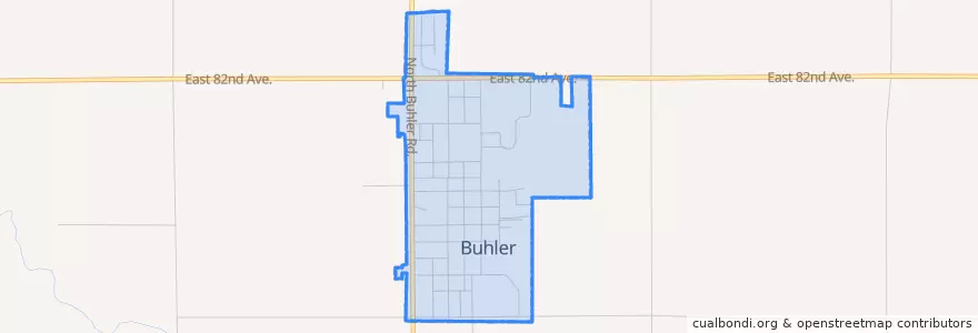 Mapa de ubicacion de Buhler.