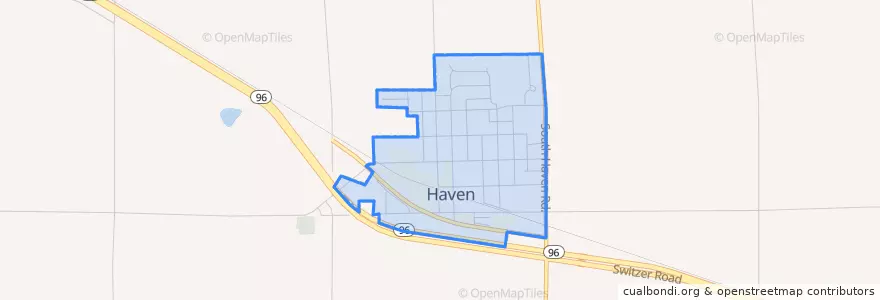 Mapa de ubicacion de Haven.