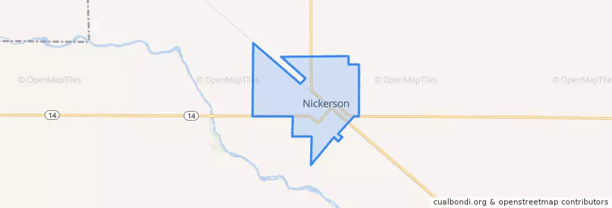 Mapa de ubicacion de Nickerson.